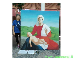 Street art, arte madonara, live painting