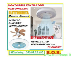 Montaggio ventilatore Roma Pigneto