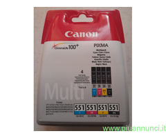 Cartucce Canon Pixma Originali 550 xl e 551 Cromo