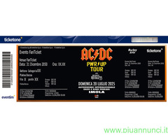 4 biglietti concerto AC/DC Imola 20/07/25 PIT B