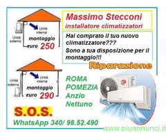 Montaggio condizionatore roma con 250 euro