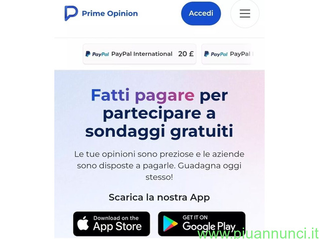 Prime Opinion sondaggi a pagamento - 1