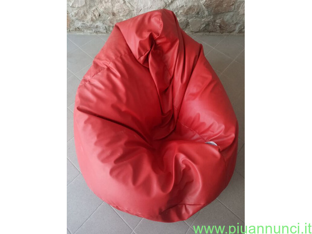 Poltrona Sacco Pouf in Eco-pelle - 1