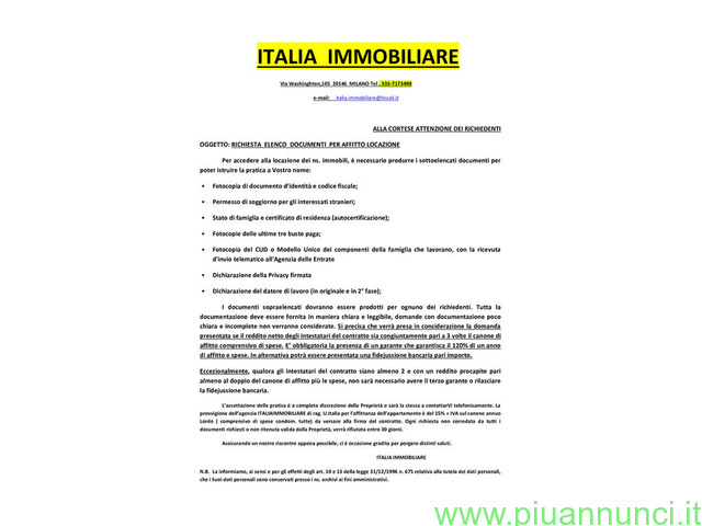 Affitto appartamento CORSO ITALIA mq110 numero localitre - 1